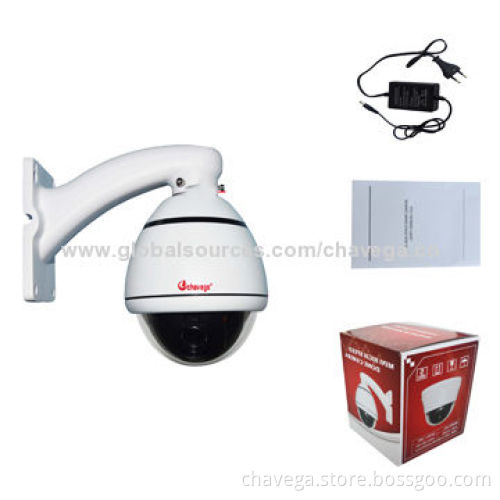 4-inch PTZ High-speed Mini Dome CCTV Camera with 1,000TVL, 12V DC, 2A Power Supply